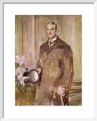 Neville Chamberlain Portrait Print (Art print, Small, White frame)