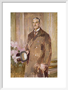 Neville Chamberlain Portrait Print (Art print, Medium, White frame)