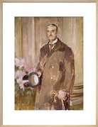 Neville Chamberlain Portrait Print (Art print, Medium, Natural frame)