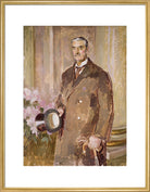 Neville Chamberlain Portrait Print (Art print, Large, Gold frame)