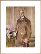 Neville Chamberlain Portrait Print (Art print, Extra large, Natural frame)