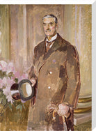 Neville Chamberlain Portrait Print (Stretched canvas, Large, No frame)