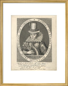 Pocahontas Portrait Print (Art print, Medium, Gold frame)