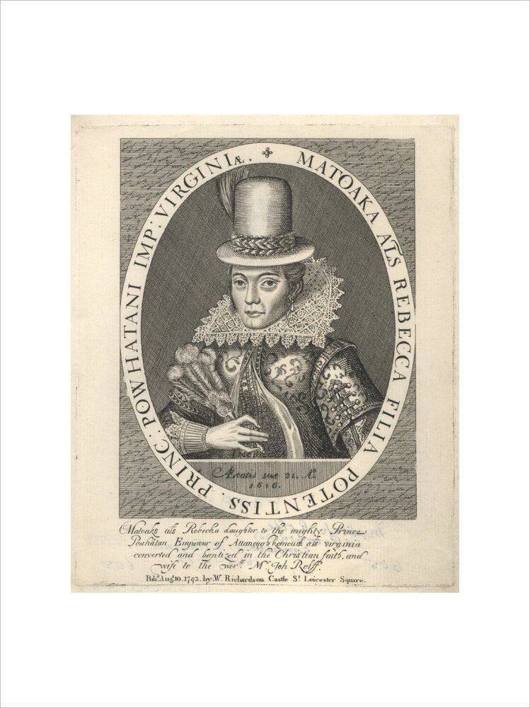 Pocahontas portrait print (art print, small, no frame)