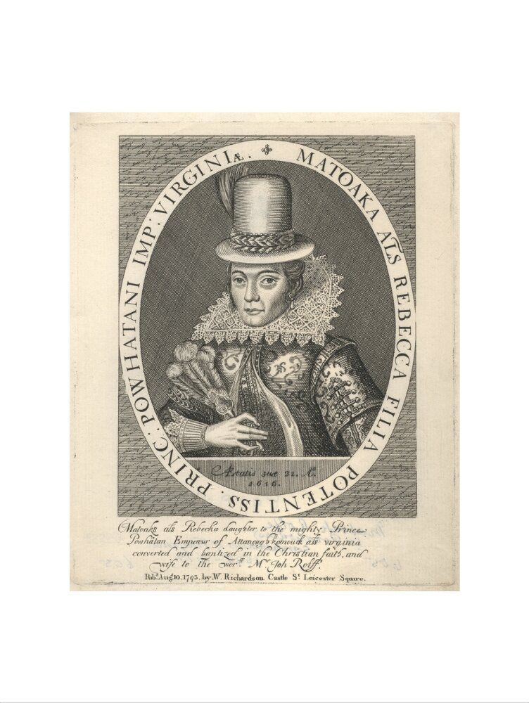 Pocahontas portrait print (art print, large, no frame)