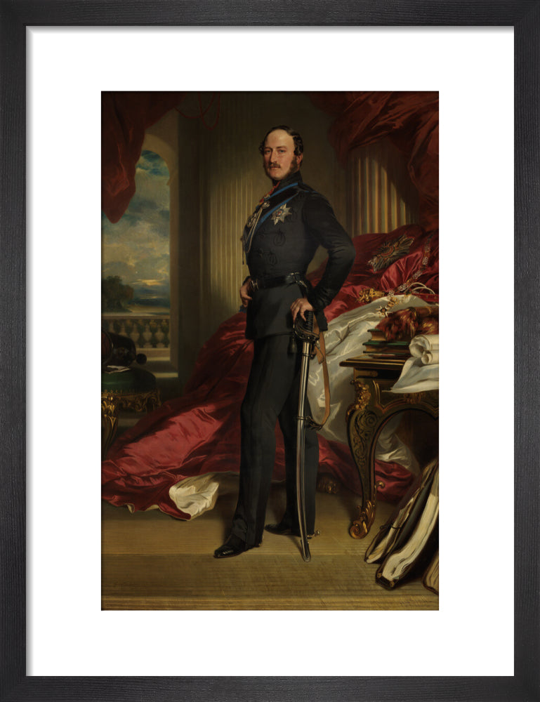 Prince albert of saxe coburg and gotha portrait print (art print, small, black frame)