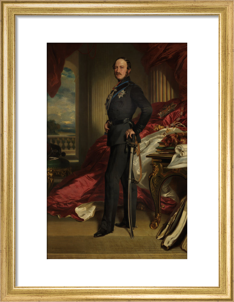 Prince albert of saxe coburg and gotha portrait print (art print, small, gold frame)