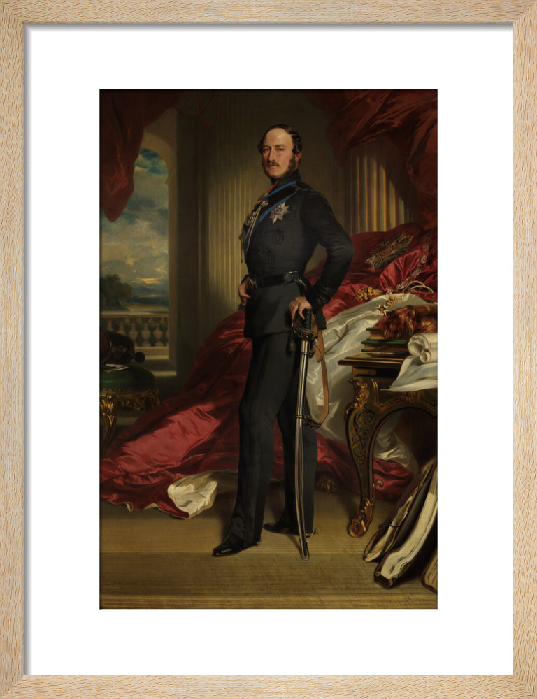 Prince albert of saxe coburg and gotha portrait print (art print, small, natural frame)