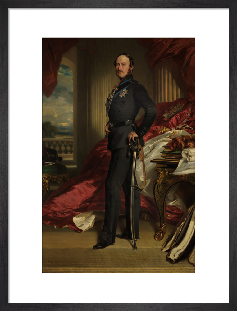 Prince albert of saxe coburg and gotha portrait print (art print, medium, black frame)