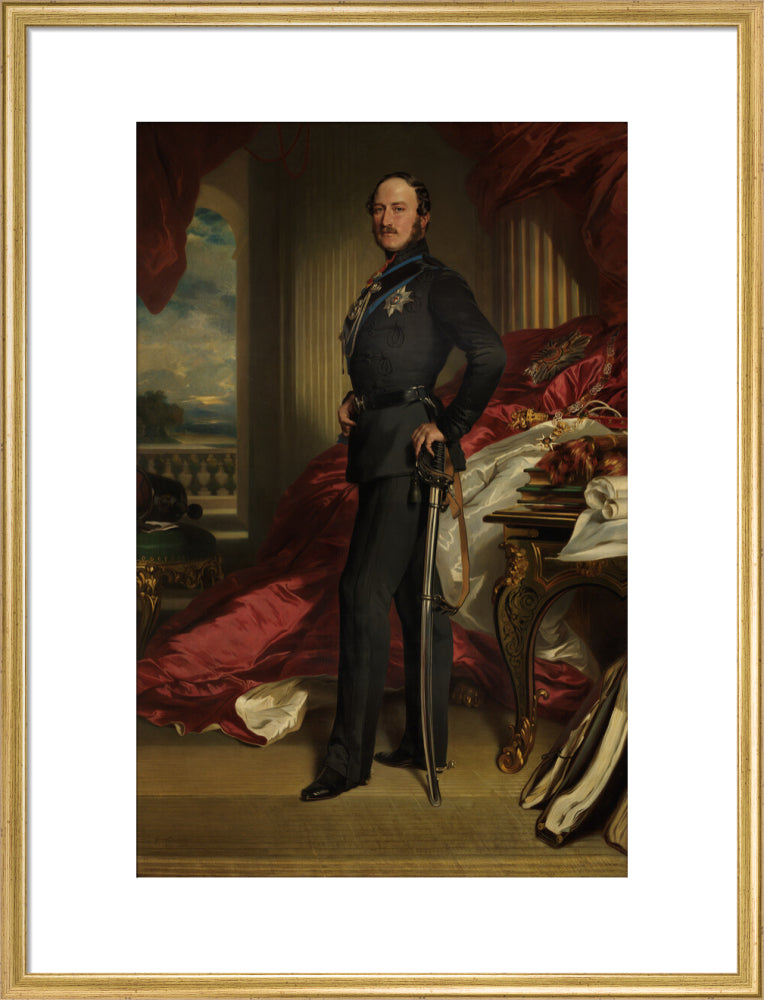 Prince albert of saxe coburg and gotha portrait print (art print, large, gold frame)