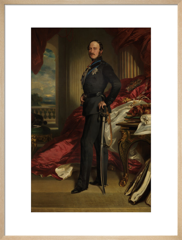 Prince albert of saxe coburg and gotha portrait print (art print, large, natural frame)