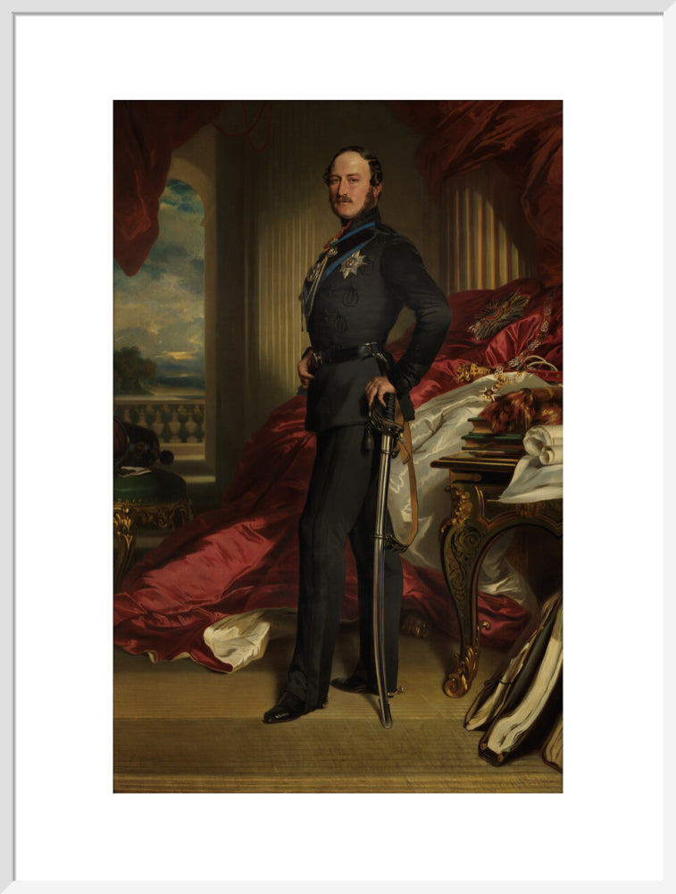 Prince albert of saxe coburg and gotha portrait print (art print, extra large, white frame)