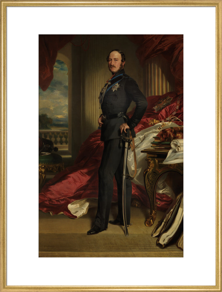 Prince albert of saxe coburg and gotha portrait print (art print, extra large, gold frame)