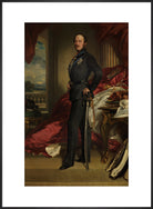 Prince Albert of Saxe-Coburg and Gotha Portrait Print (Art print, Extra large, Black frame)