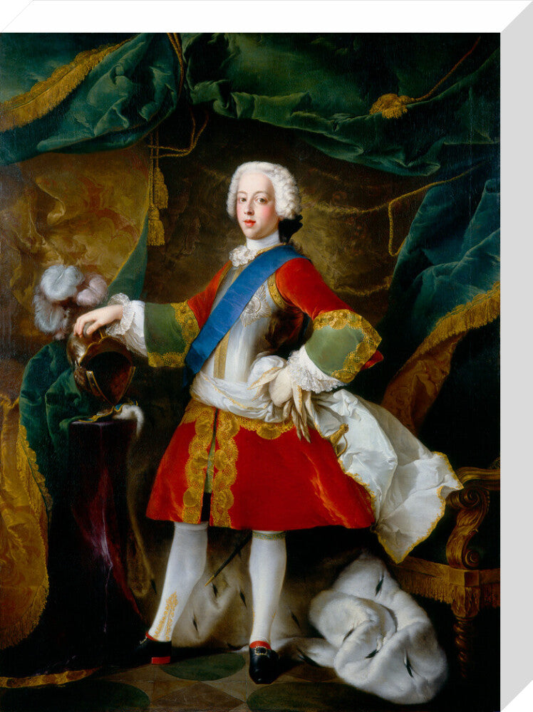 Prince charles edward stuart portrait print (stretched canvas, medium, no frame)
