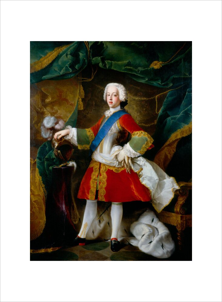 Prince charles edward stuart portrait print (art print, small, no frame)
