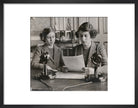 Princess Margaret; Queen Elizabeth II Portrait Print (Art print, Small, Black frame)