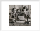 Princess Margaret; Queen Elizabeth II Portrait Print (Art print, Small, White frame)