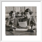 Princess Margaret; Queen Elizabeth II Portrait Print (Art print, Small, White frame)