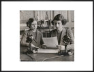 Princess Margaret; Queen Elizabeth II Portrait Print (Art print, Large, Black frame)