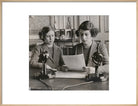 Princess Margaret; Queen Elizabeth II Portrait Print (Art print, Large, Natural frame)