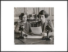 Princess Margaret; Queen Elizabeth II Portrait Print (Art print, Extra large, Black frame)