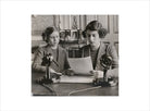 Princess Margaret; Queen Elizabeth II Portrait Print (Art print, Small, No frame)
