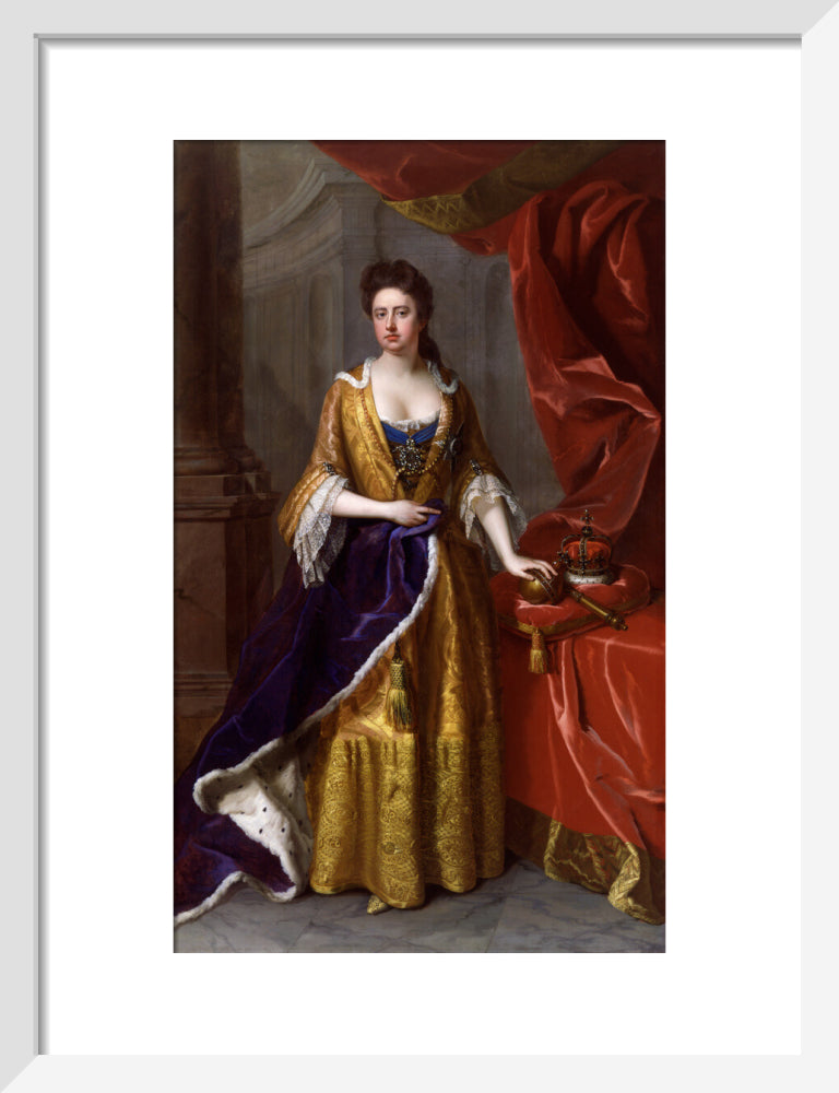 Queen anne portrait print (art print, small, white frame)