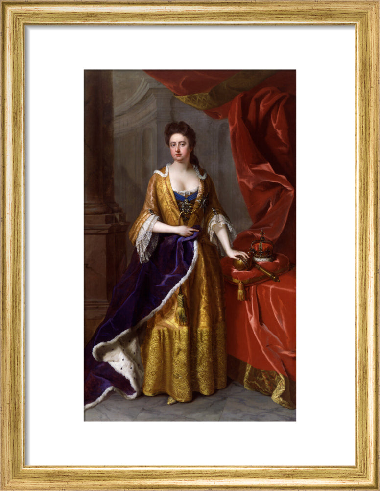 Queen anne portrait print (art print, small, gold frame)