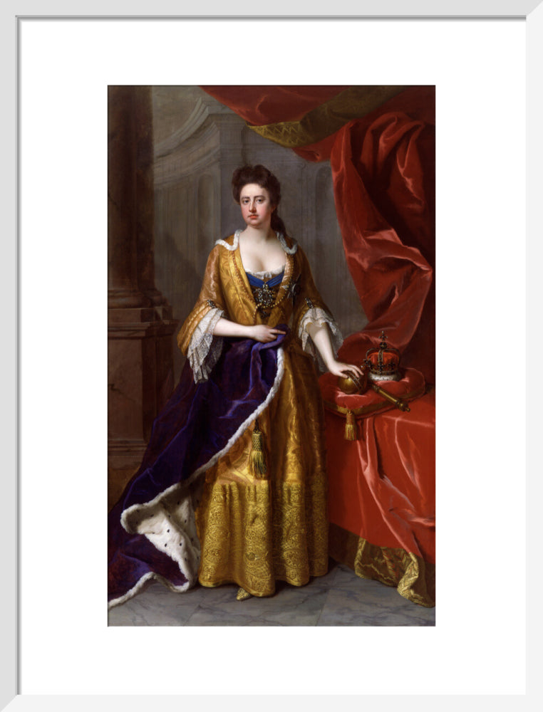 Queen anne portrait print (art print, medium, white frame)