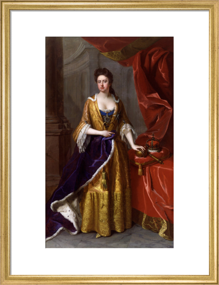 Queen anne portrait print (art print, medium, gold frame)