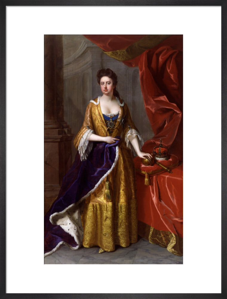 Queen anne portrait print (art print, large, black frame)
