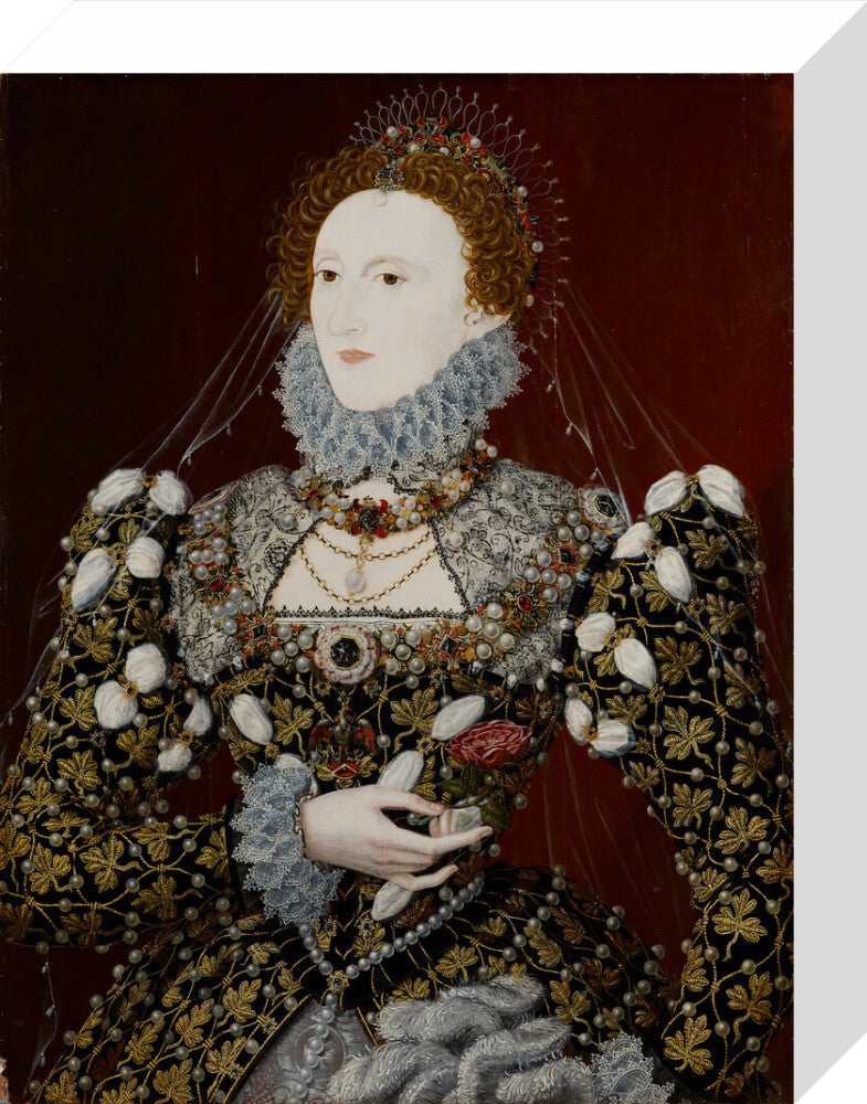 Queen elizabeth i portrait print (stretched canvas, small, no frame)