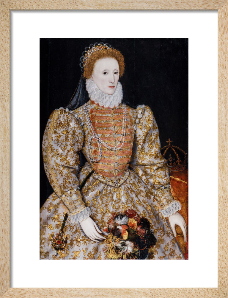 Queen elizabeth i portrait print (art print, small, natural frame)