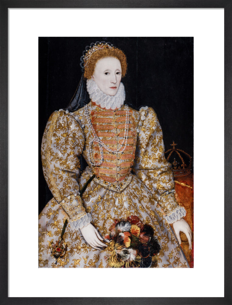Queen elizabeth i portrait print (art print, medium, black frame)