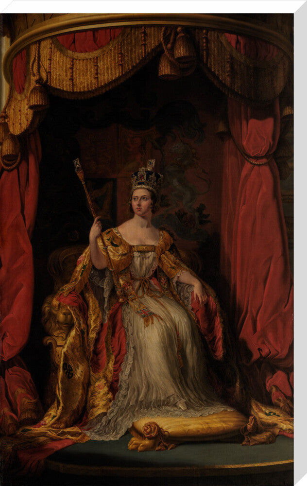 Queen victoria portrait print (stretched canvas, extra large, no frame)