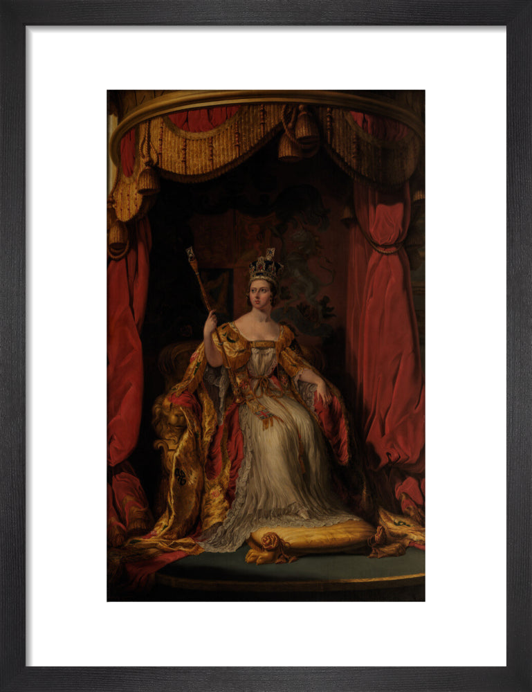 Queen victoria portrait print (art print, small, black frame)