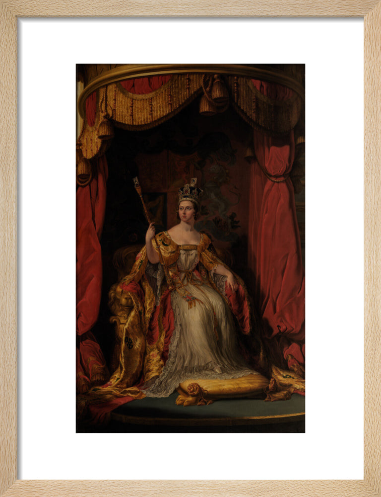 Queen victoria portrait print (art print, small, natural frame)
