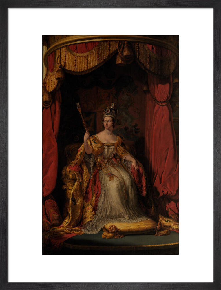 Queen victoria portrait print (art print, medium, black frame)