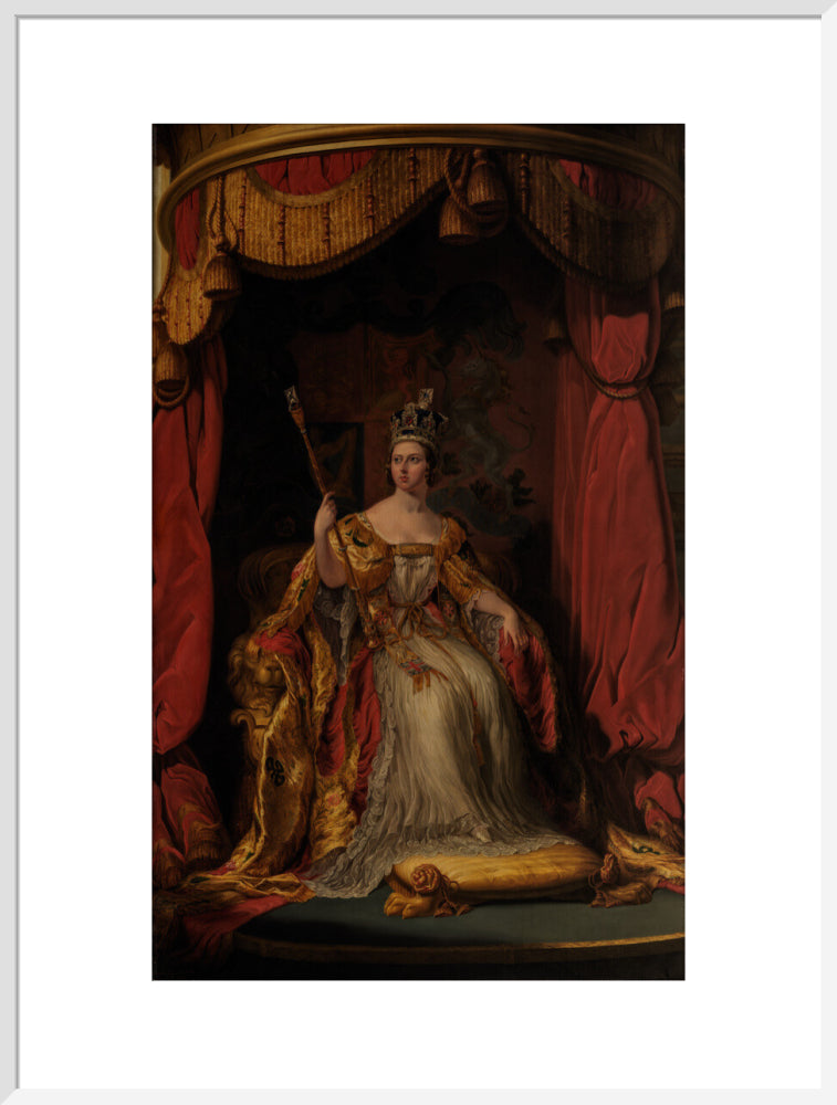 Queen victoria portrait print (art print, extra large, white frame)