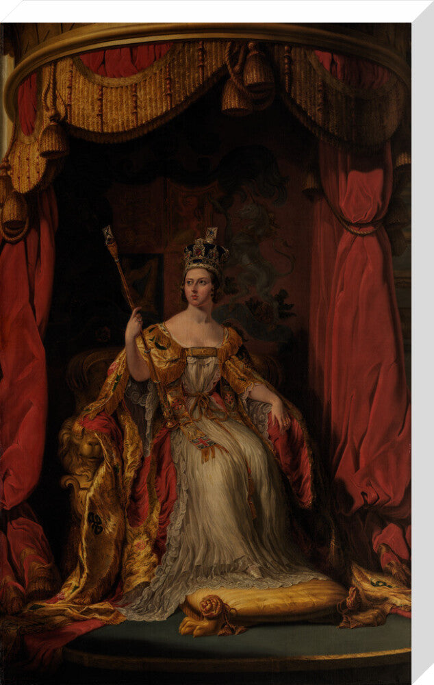 Queen victoria portrait print (stretched canvas, large, no frame)