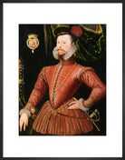Robert Dudley, Earl of Leicester Portrait Print (Art print, Medium, Black frame)