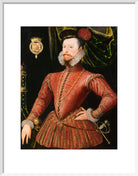 Robert Dudley, Earl of Leicester Portrait Print (Art print, Medium, White frame)