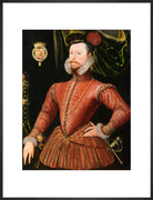 Robert Dudley, Earl of Leicester Portrait Print (Art print, Large, Black frame)