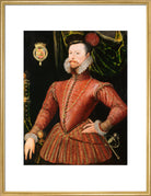 Robert Dudley, Earl of Leicester Portrait Print (Art print, Large, Gold frame)