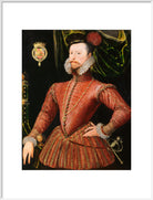 Robert Dudley, Earl of Leicester Portrait Print (Art print, Extra large, White frame)