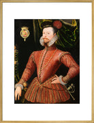 Robert Dudley, Earl of Leicester Portrait Print (Art print, Extra large, Gold frame)