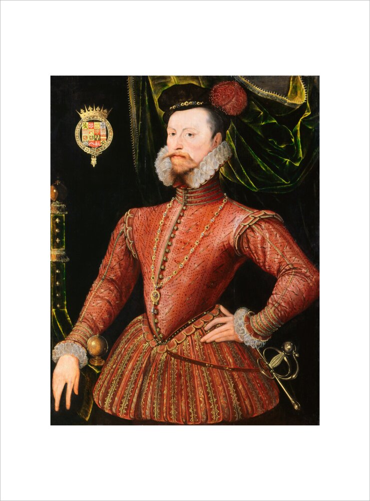 Robert dudley, earl of leicester portrait print (art print, small, no frame)