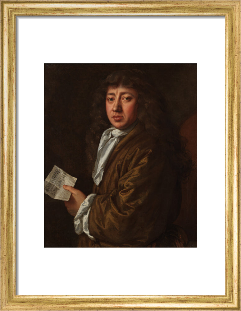 Samuel pepys portrait print (art print, small, gold frame)