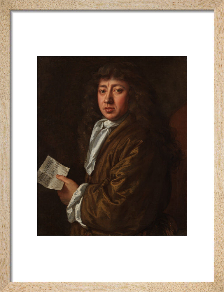 Samuel pepys portrait print (art print, small, natural frame)